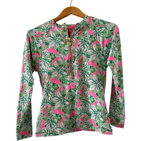NAYTE RASHGUARD TOP, BOTANICAL GREEN JUST WING IT